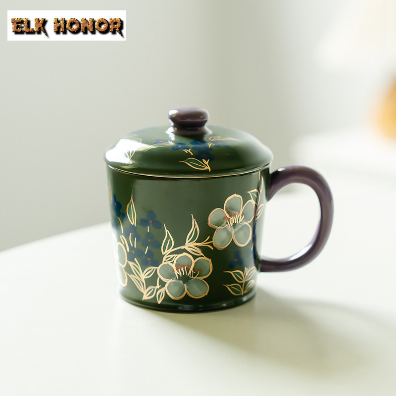 Coffee Jasmine Tea - Flor de jazmín pintada a mano