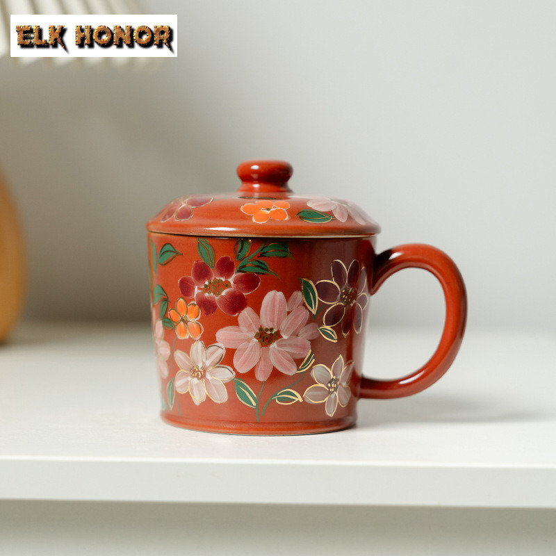 Coffee Jasmine Tea - Flor de jazmín pintada a mano
