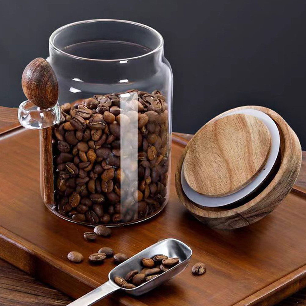 Coffee Tea And Bean - Frasco de Vidrio para Almacenar Granos