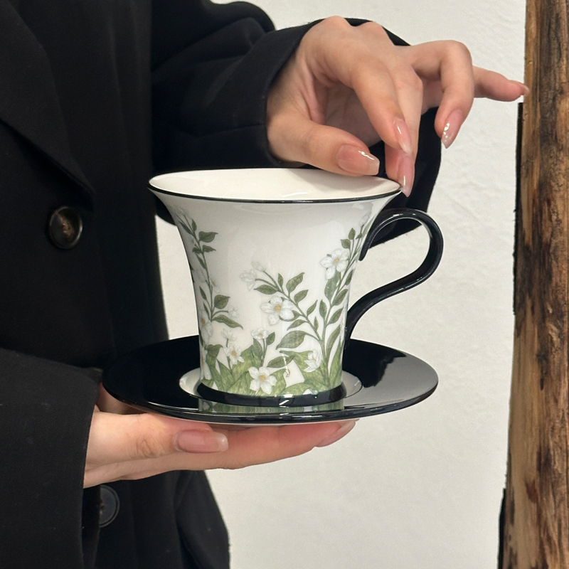 Coffee Jasmine Tea - Juego de platos y tazas de