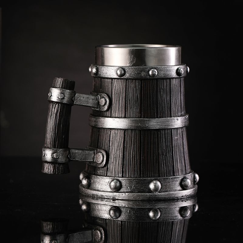 Mug Tea Coffee - Vaso de cerveza con efecto madera,