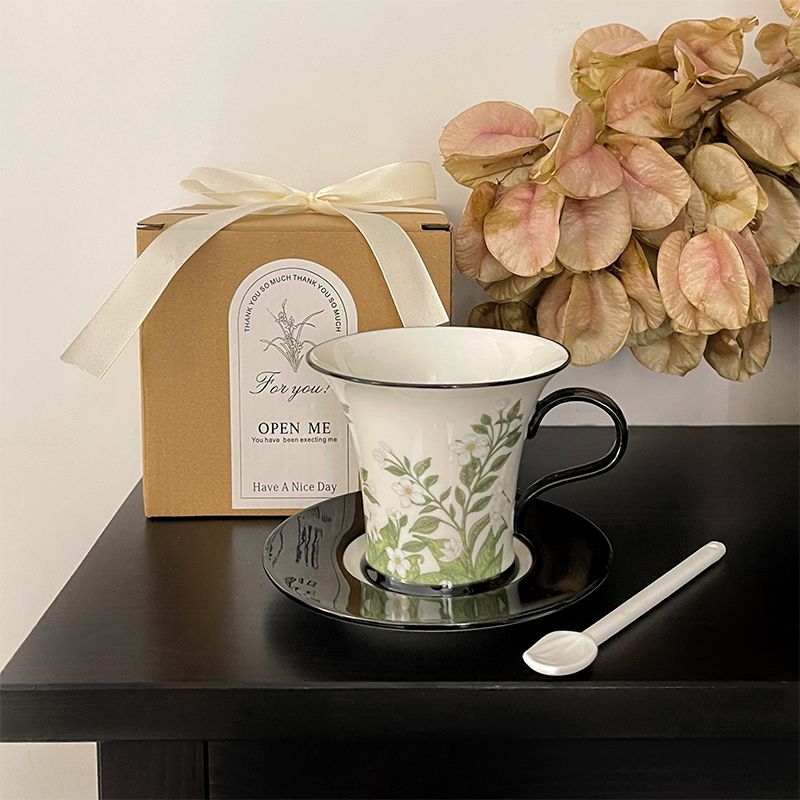 Coffee Jasmine Tea - Taza americana Retro jazmín delicado regalo