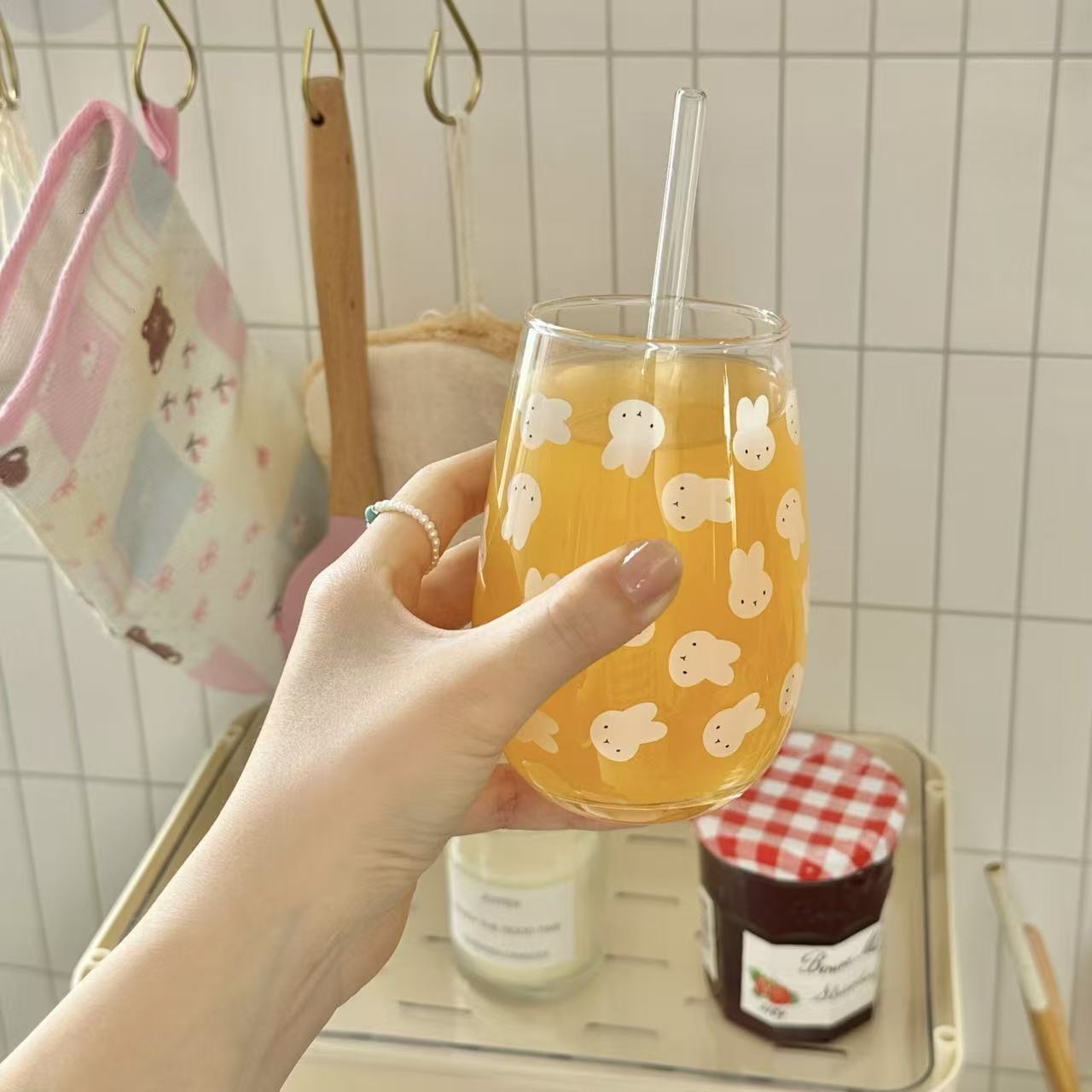 Lindo vaso de vidrio con estam - Mug Tea Coffee reseña y precio