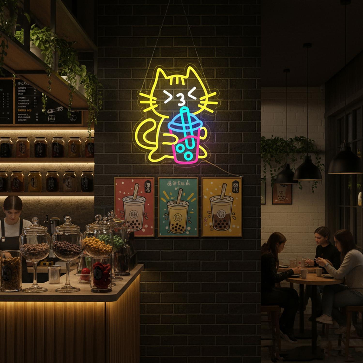 Letrero de Neón con Diseño de  - Coffee Tea Boba reseña y precio