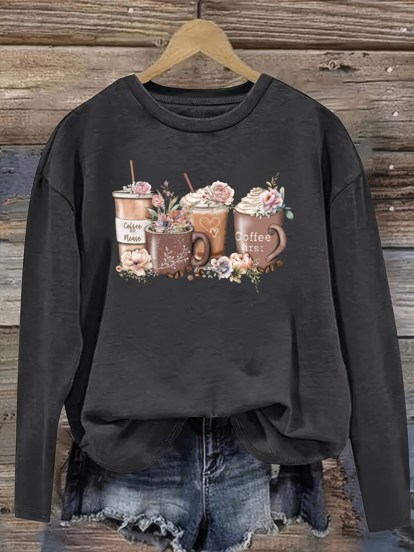 Camiseta Casual de Manga Larga - Coffee & Tea Difabis reseña y precio