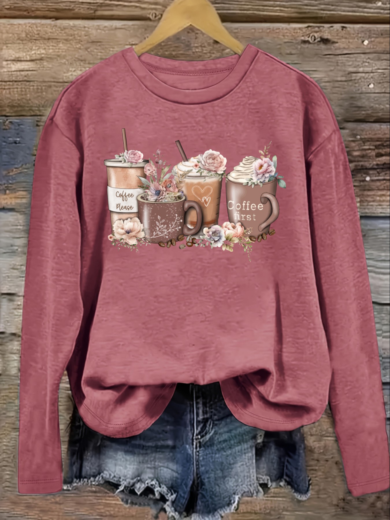 Camiseta Casual de Manga Larga - Coffee & Tea Difabis reseña y precio