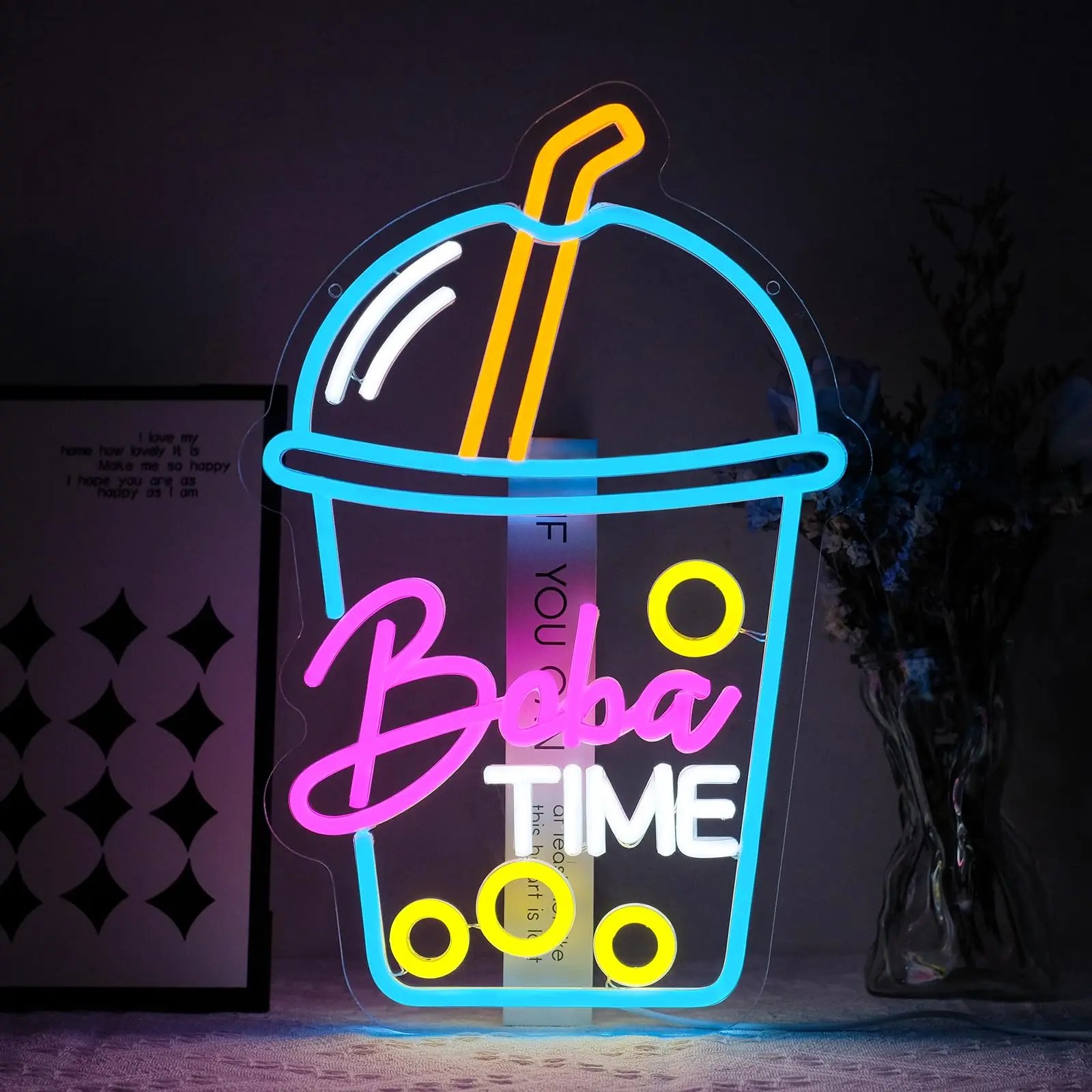 Letrero de neón Boba Time para - Coffee Tea Boba reseña y precio