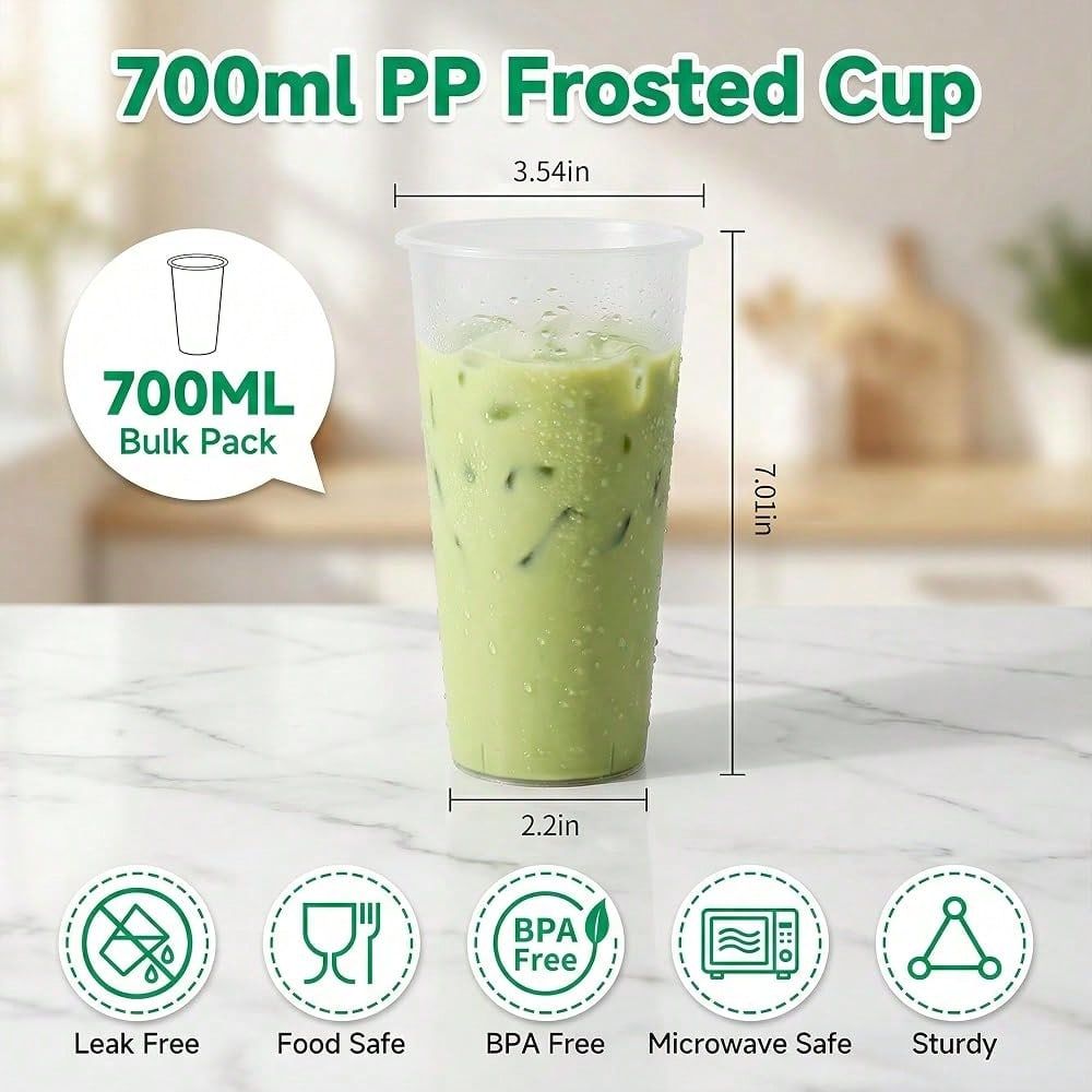 Vasos de plástico duro esmeril - Coffee Tea Boba reseña y precio