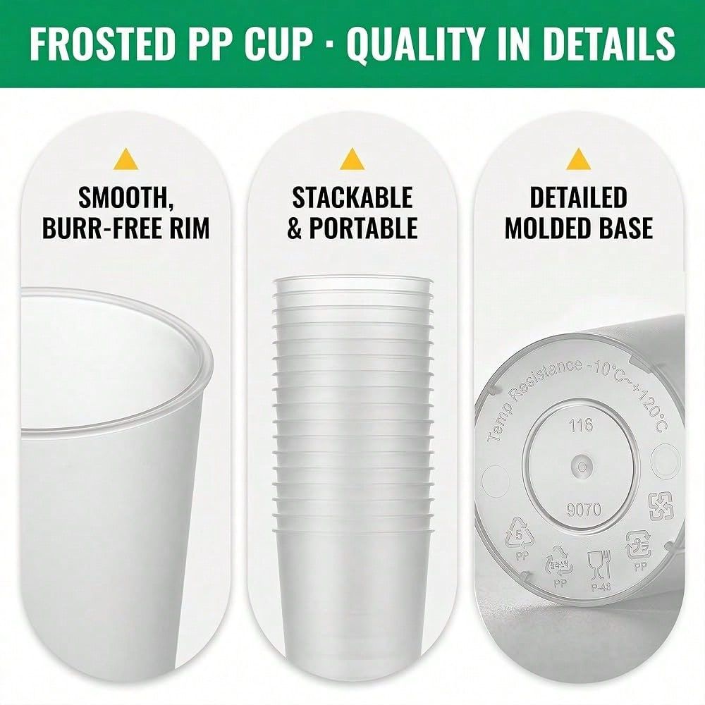 Vasos de plástico duro esmeril - Coffee Tea Boba reseña y precio